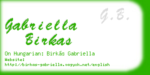 gabriella birkas business card